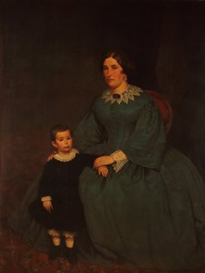 Portrett av Cecilia R. de Peralta Ramos og sønnen hennes